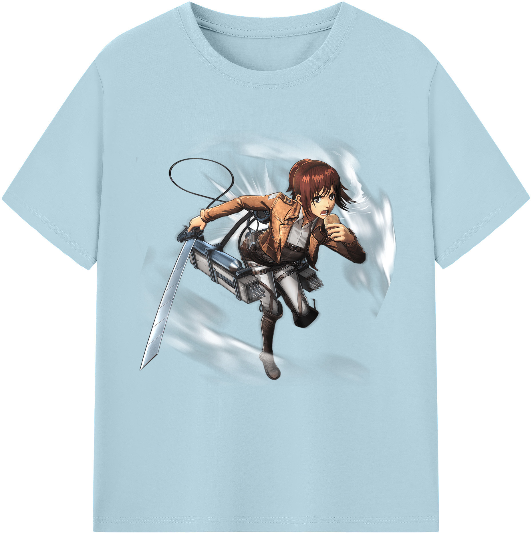 （画像用） 進撃の巨人 サシャ·ブラウス Attack on Titan Sasha Blaus 綿100％半袖Tシャツ（フロントプリント）